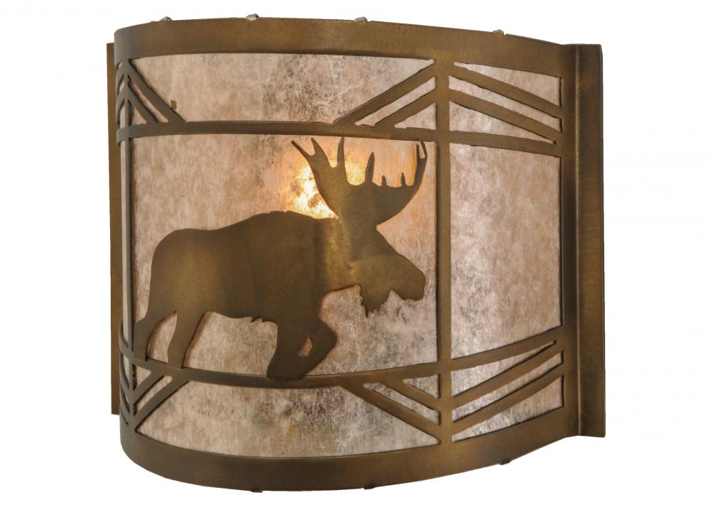 11&#34;W Lone Moose Wall Sconce