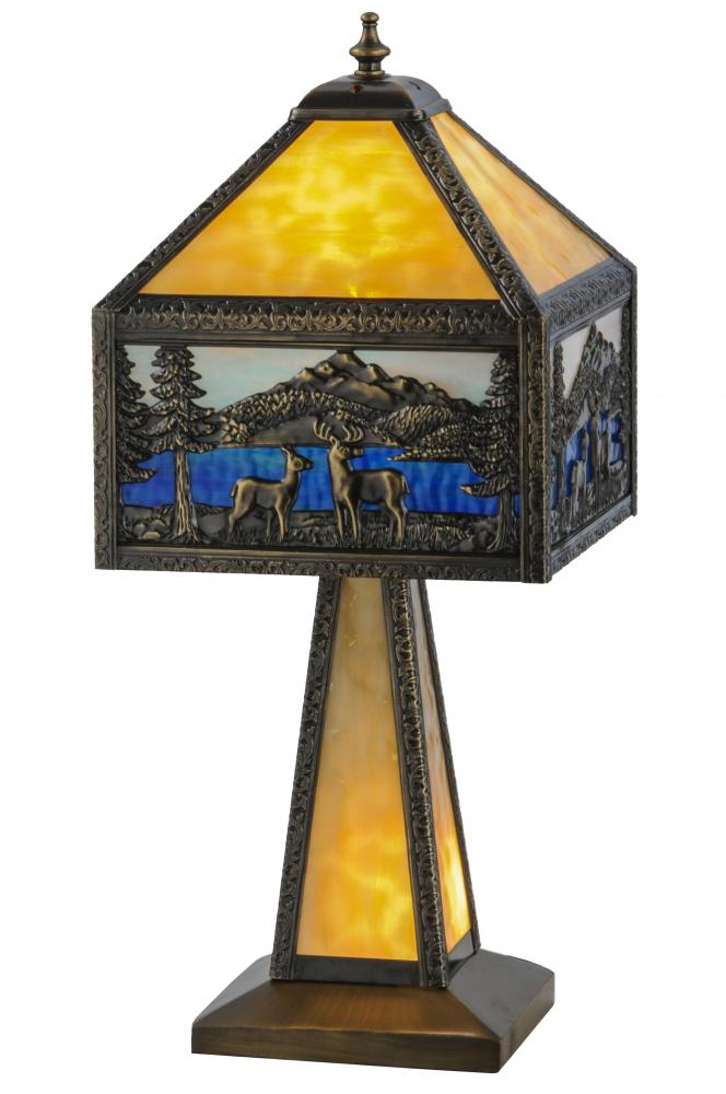 21&#34;H Deer Lodge Lighted Base Table Lamp