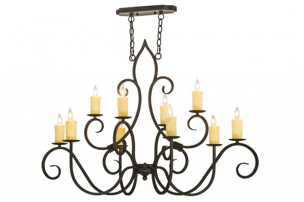 48&#34;L Clifton 10 LT Oblong Chandelier