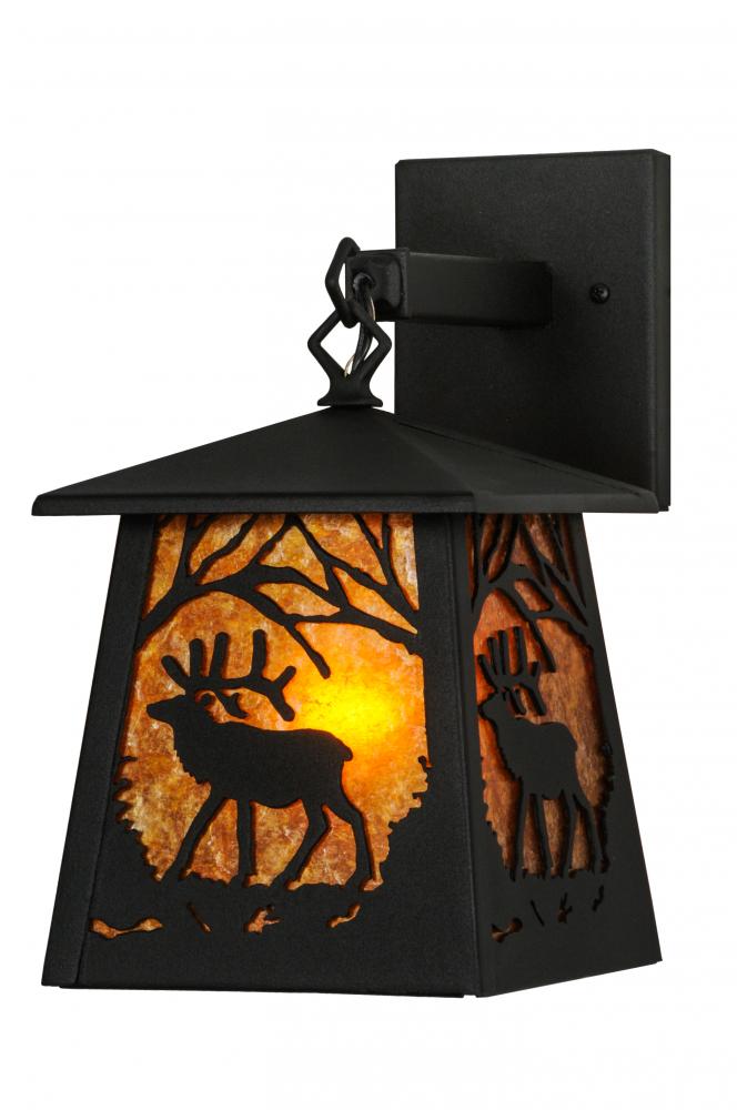 7&#34;W Elk at Dawn Hanging Wall Sconce