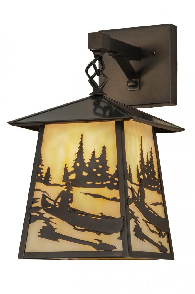 8&#34;W Stillwater Canoe At Lake Hanging Wall Sconce