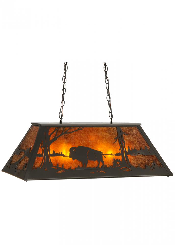 33&#34;L Buffalo at Lake Oblong Pendant