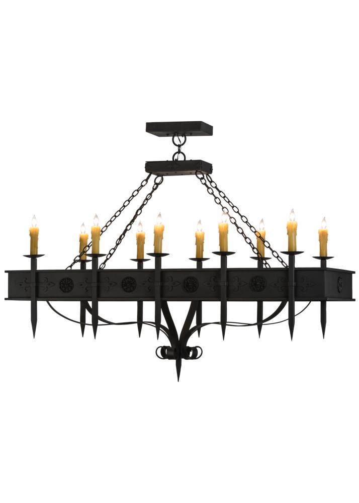 66&#34;L Calandra 10 LT Oblong Chandelier