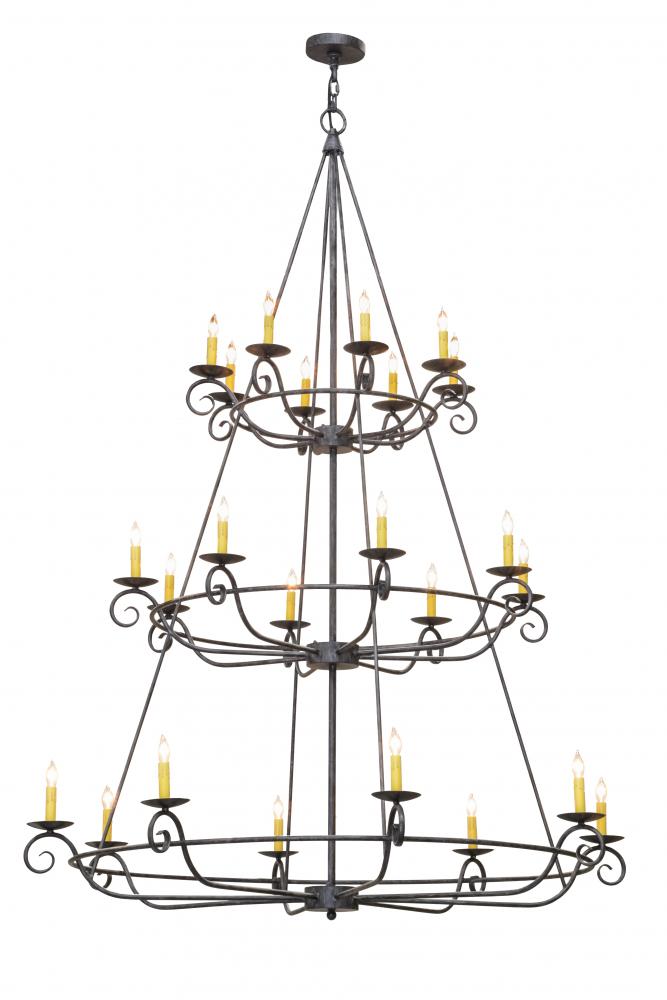 60&#34;W Estrella 24 LT Three Tier Chandelier