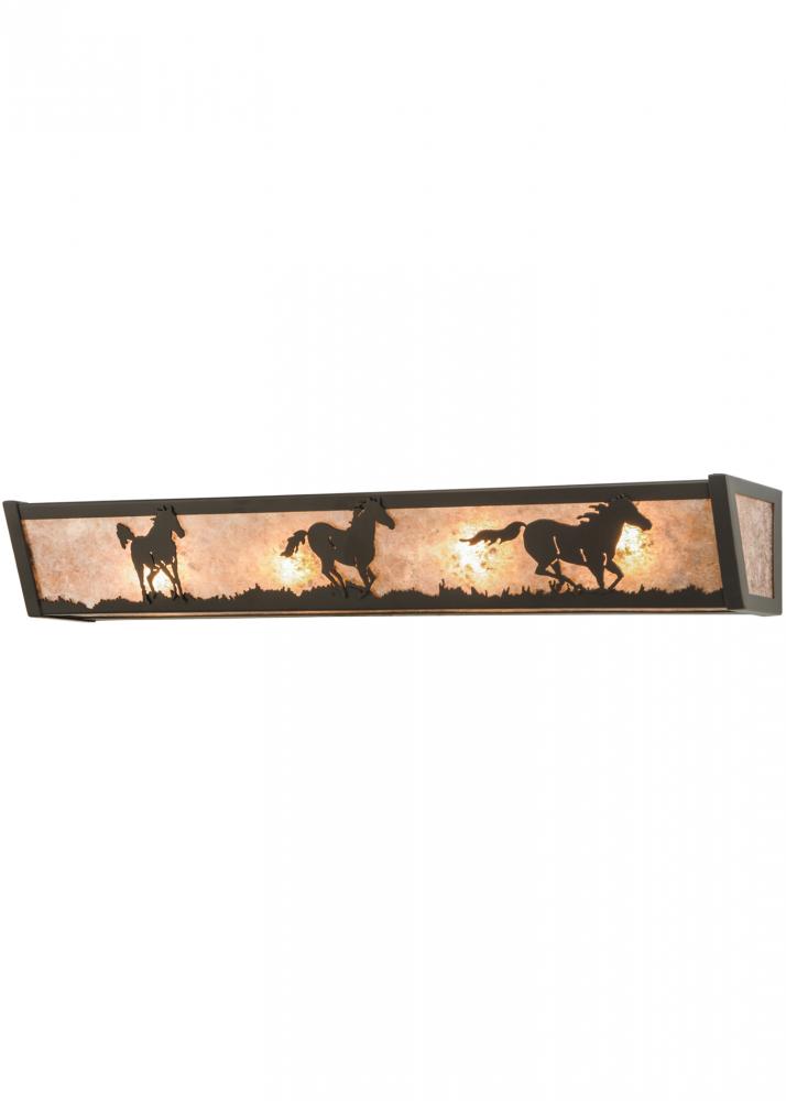 30&#34; Wide Running Horses Vanity Light