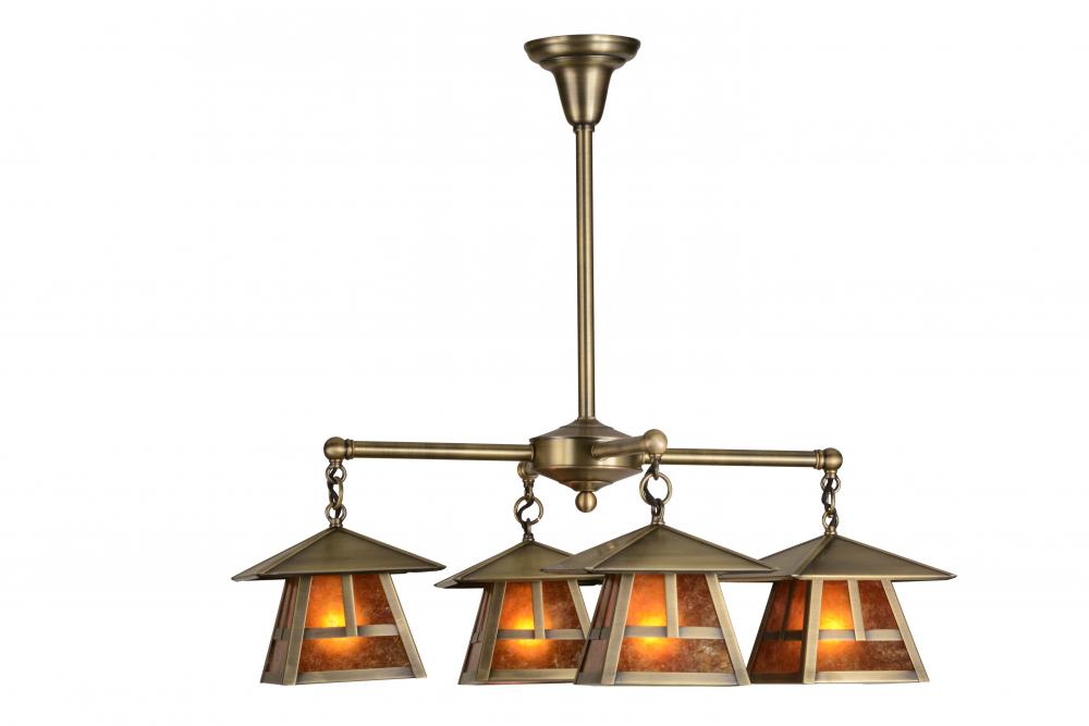 30&#34;W Stillwater &#34;T&#34; Mission 4 LT Chandelier