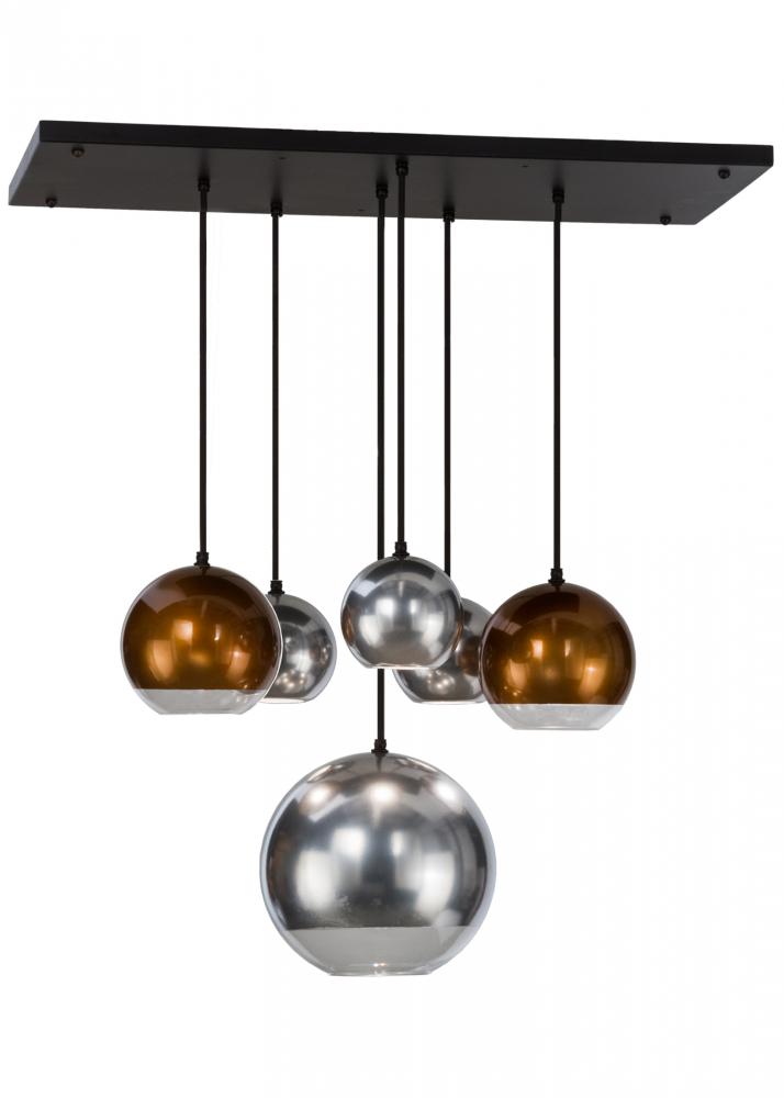 36&#34;L Bola Metalica 6 LT Pendant