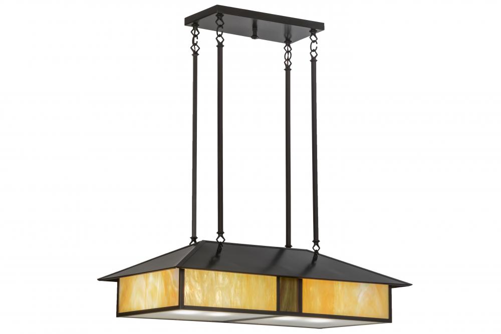 36&#34;L Double Bar Mission Oblong Pendant