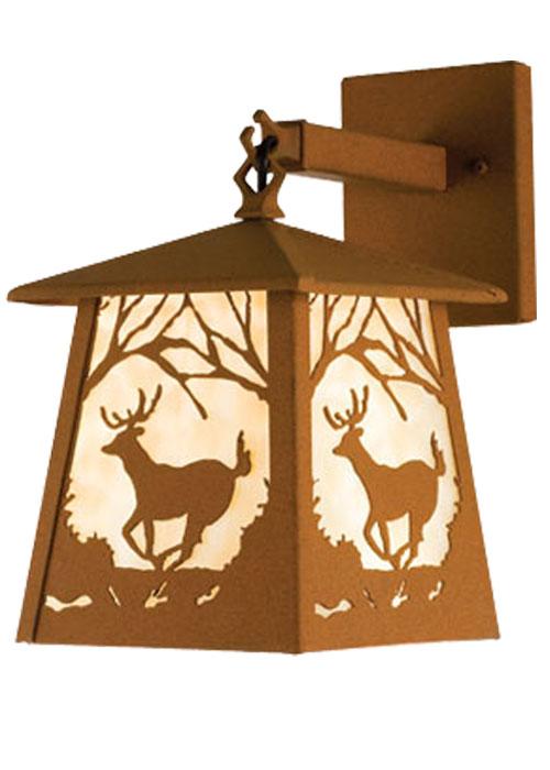 7.5&#34;W Deer at Dawn Hanging Wall Sconce