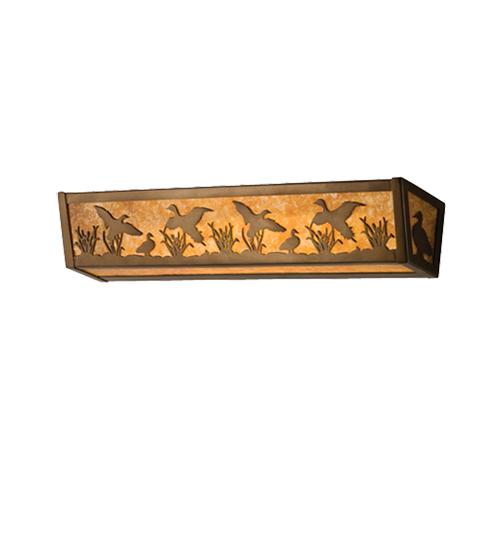 24&#34;W Ducks in Flight Vanity Light