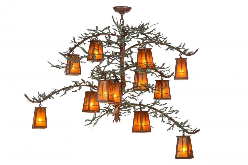 52&#34;W Pine Branch Valley View 12 LT Chandelier