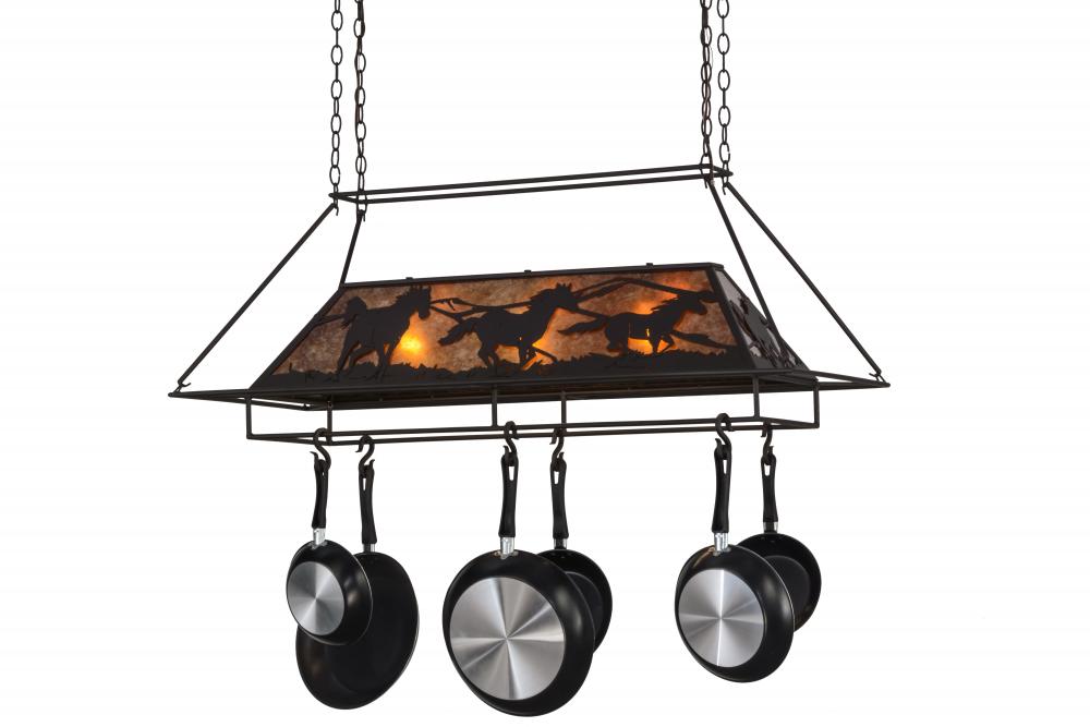 48&#34; Long Running Horses Oblong Pot Rack