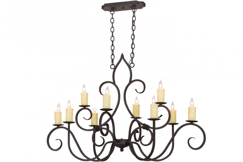 48&#34;L Clifton 10 LT Oblong Chandelier