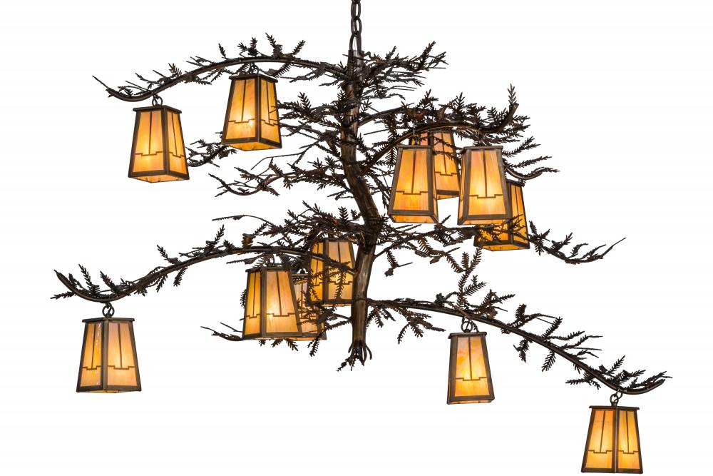 54&#34;W Pine Branch Valley View 12 LT Chandelier