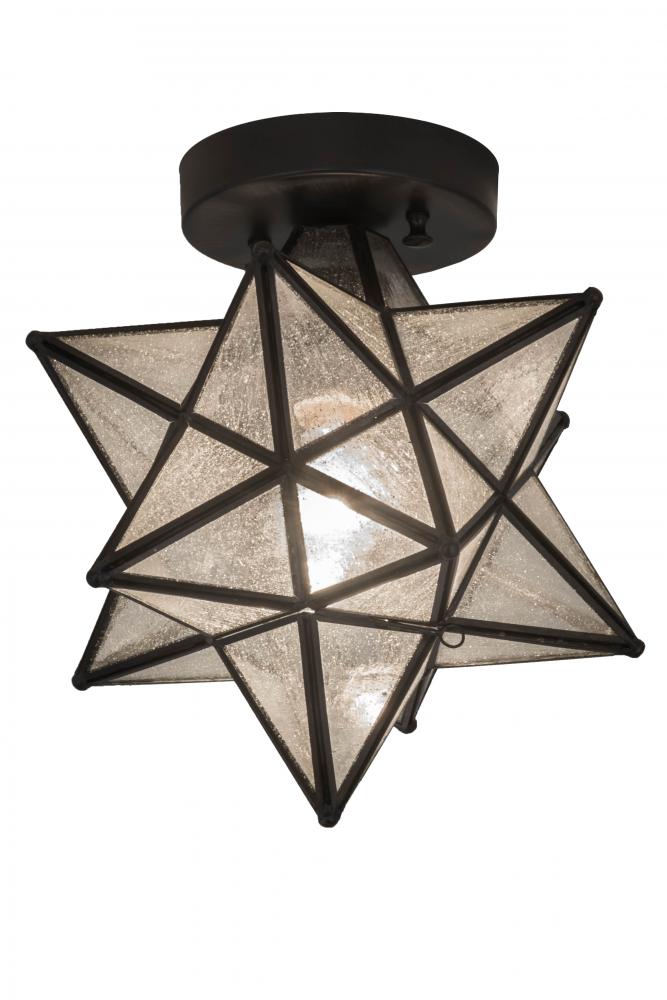 9&#34;W Moravian Star Flushmount