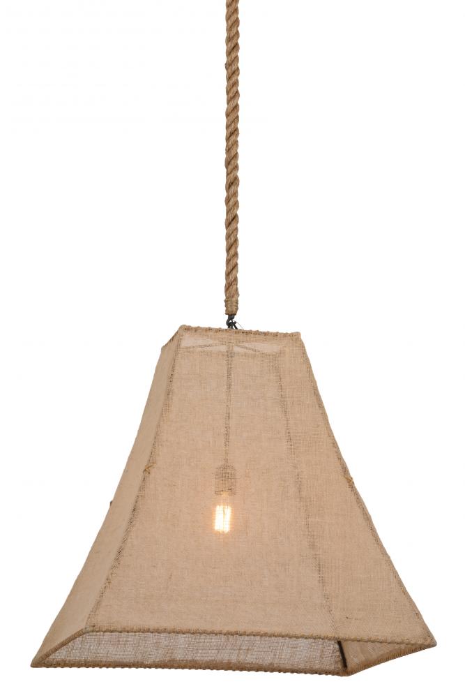 28&#34;Sq Empire Square Bell Textrene Pendant