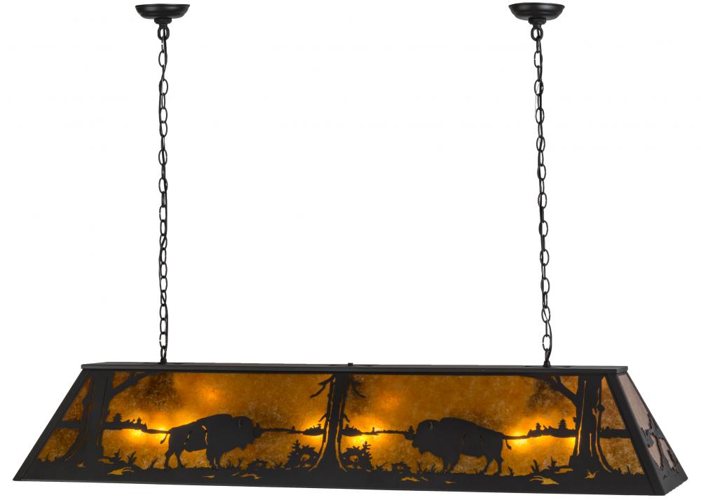 60&#34; Long Buffalo at Lake Oblong Pendant