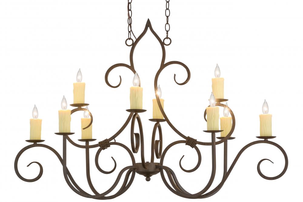 48&#34;L Clifton 10 LT Oblong Chandelier