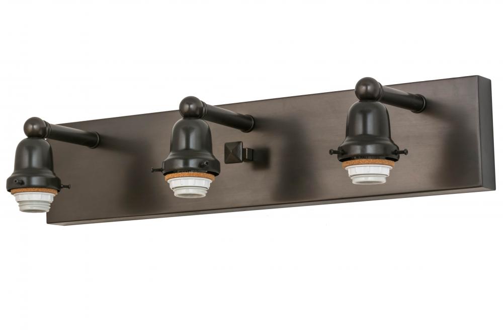 24&#34;W Craftsman Brown on Brass 3 LT Vanity Hardware