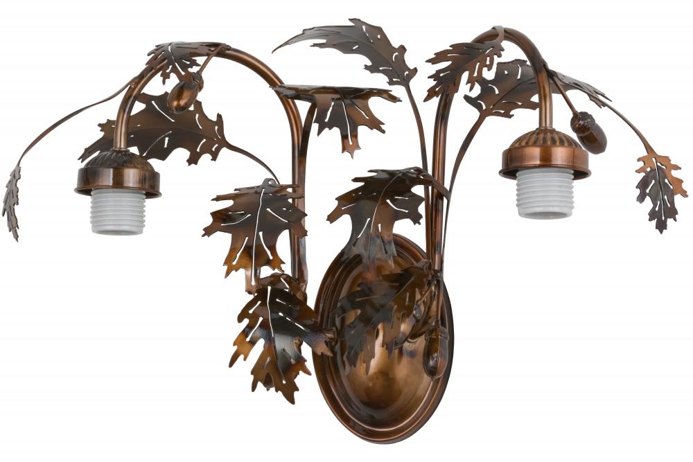 20&#34;W Oak Leaf & Acorn 2 LT Wall Sconce Hardware