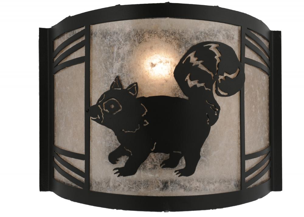 12&#34;W Raccoon on the Loose Left Wall Sconce