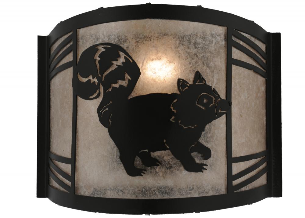 12&#34;W Raccoon on the Loose Right Wall Sconce