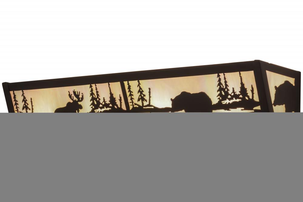 24&#34;W Moose & Black Bear Vanity Light