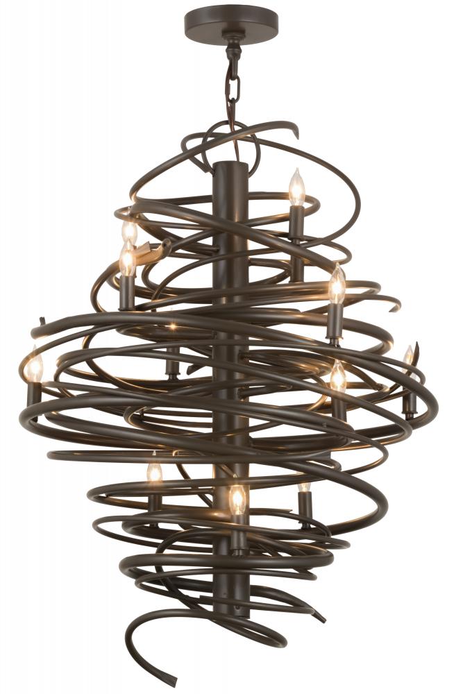 28&#34; Wide Cyclone 12 Light Chandelier