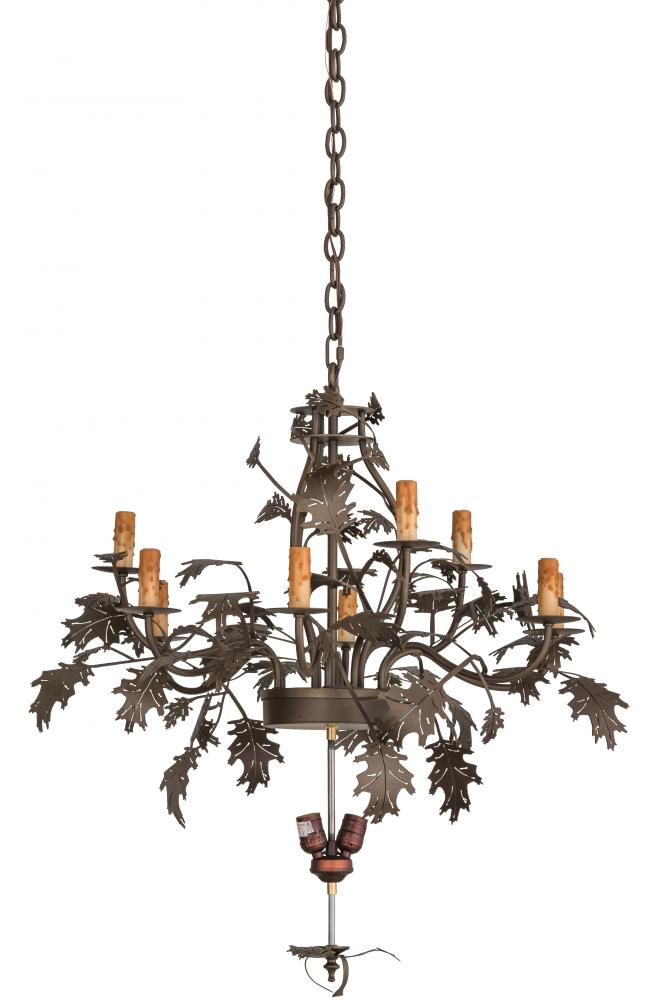 28&#34;W Greenbriar Oak 9 Arm Chandelier Hardware