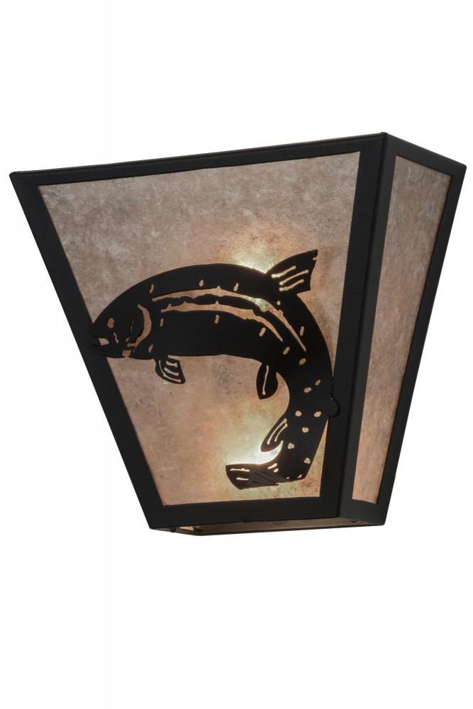 13&#34;W Leaping Trout Wall Sconce