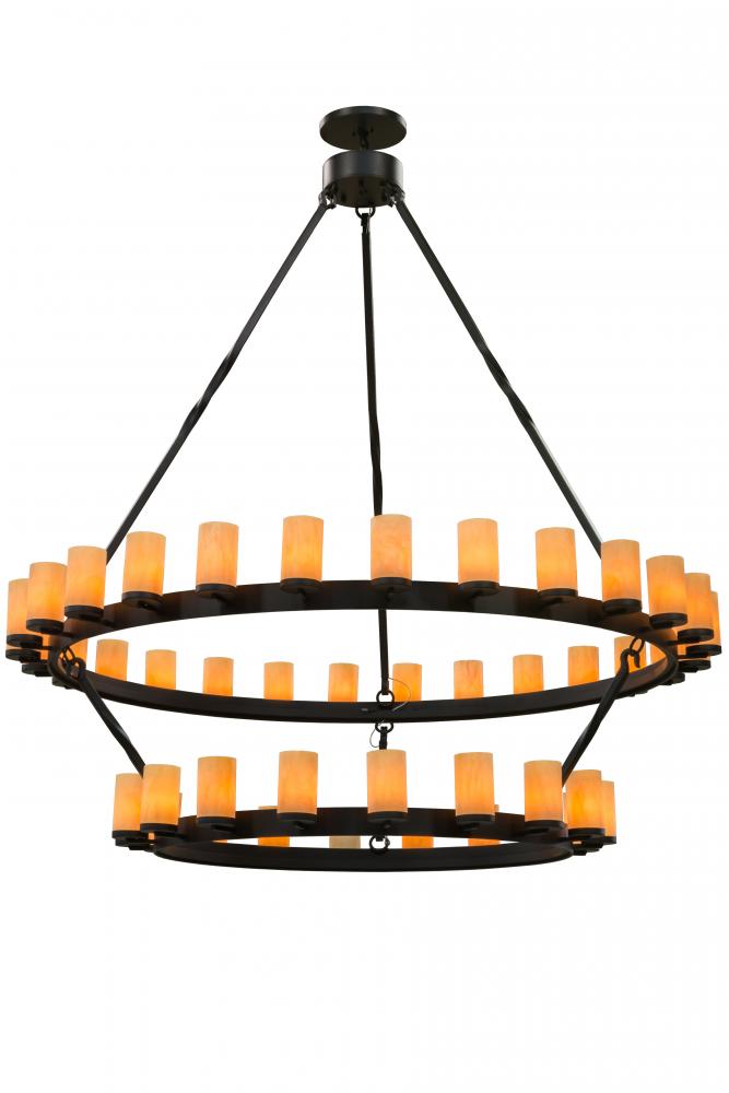 84&#34; Wide Noziroh Ring 46 Light Two Tier Chandelier