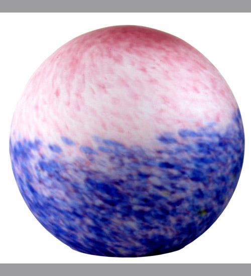 6&#34;W PINK/BLUE PATE-DE-VERRE ORB SHADE