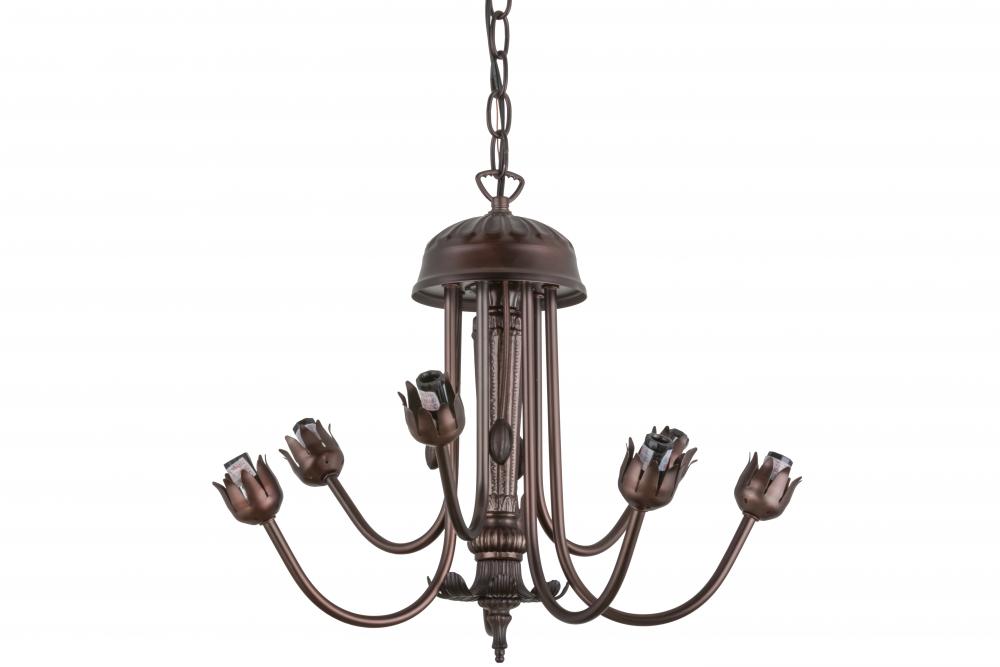 17&#34;W Mahogany Bronze 7 LT Chandelier Hardware