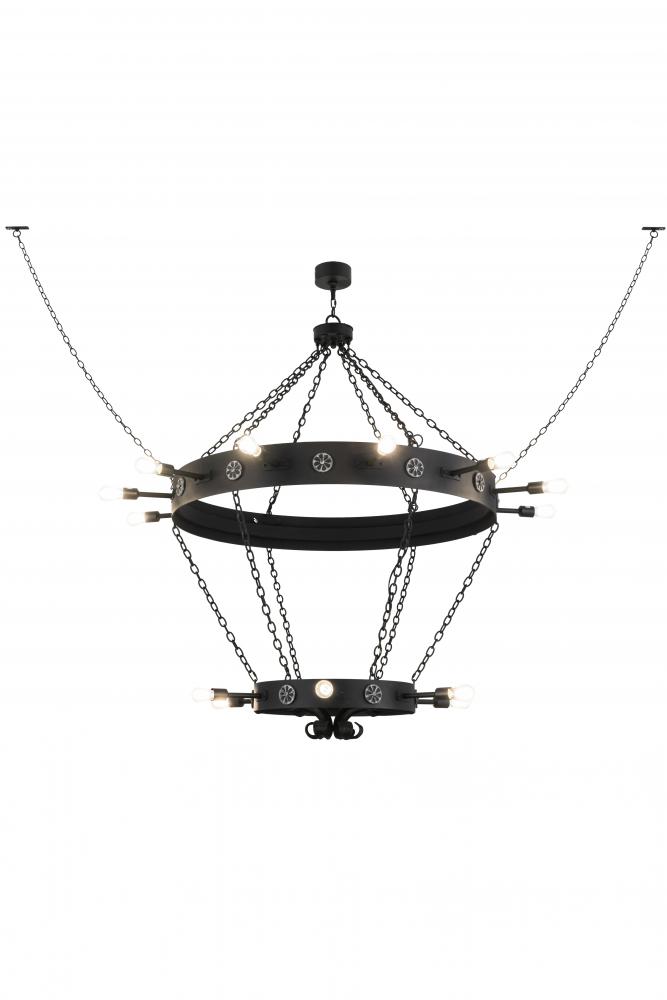 65&#34;W Korset 18 LT Two Tier Chandelier