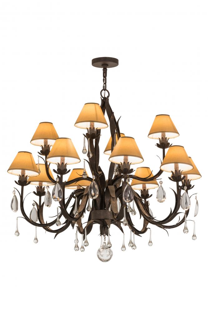 42&#34; Wide Slenderleaf 12 Light Chandelier