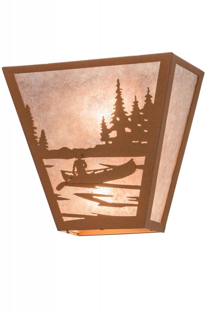 13&#34; Wide Canoe At Lake Wall Sconce