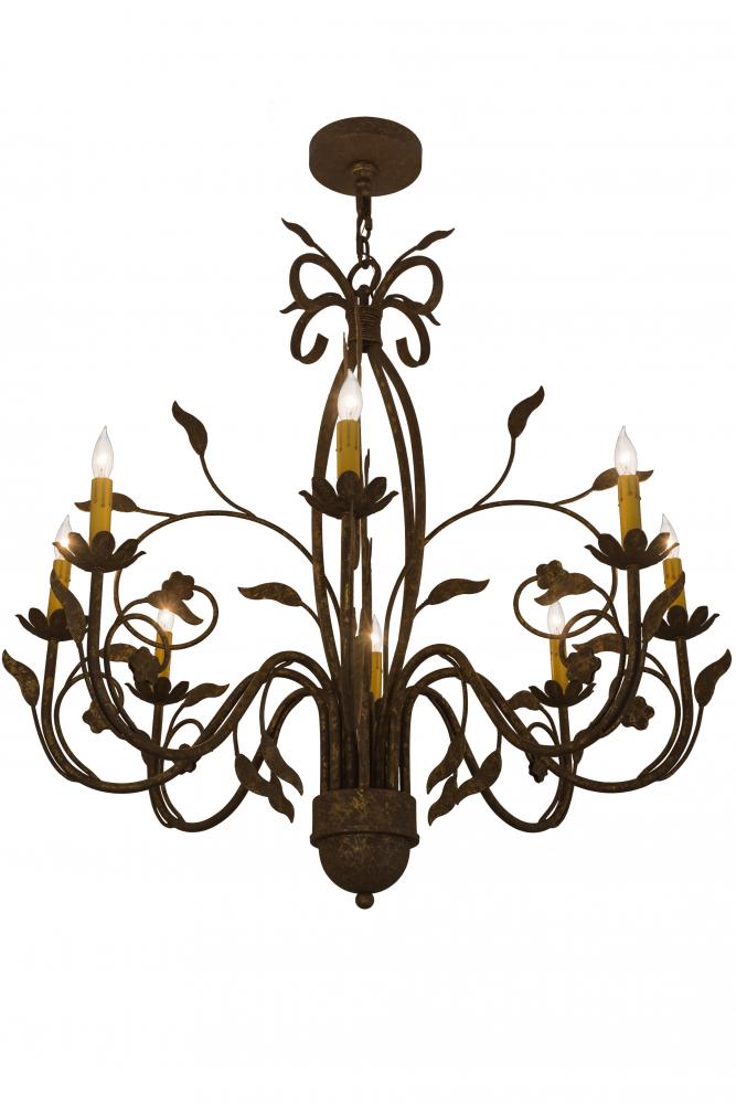 36&#34; Wide Bordeaux 8 Light Chandelier