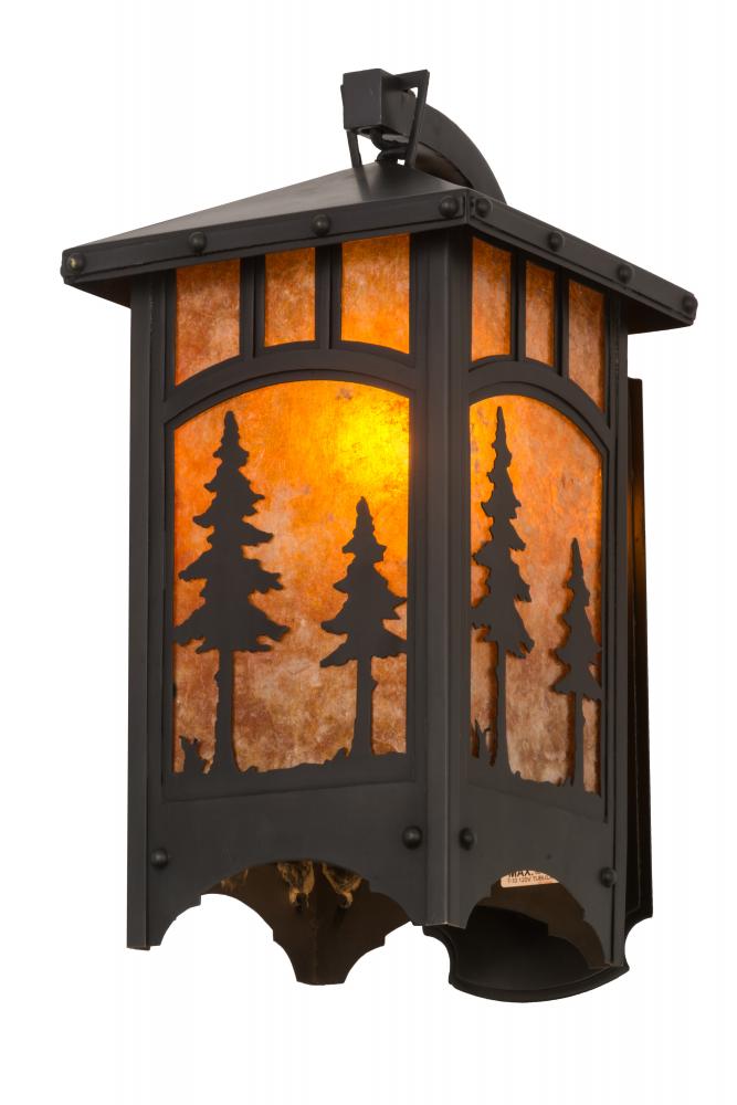 8&#34;W Tall Pines Curved Arm Hanging Wall Sconce