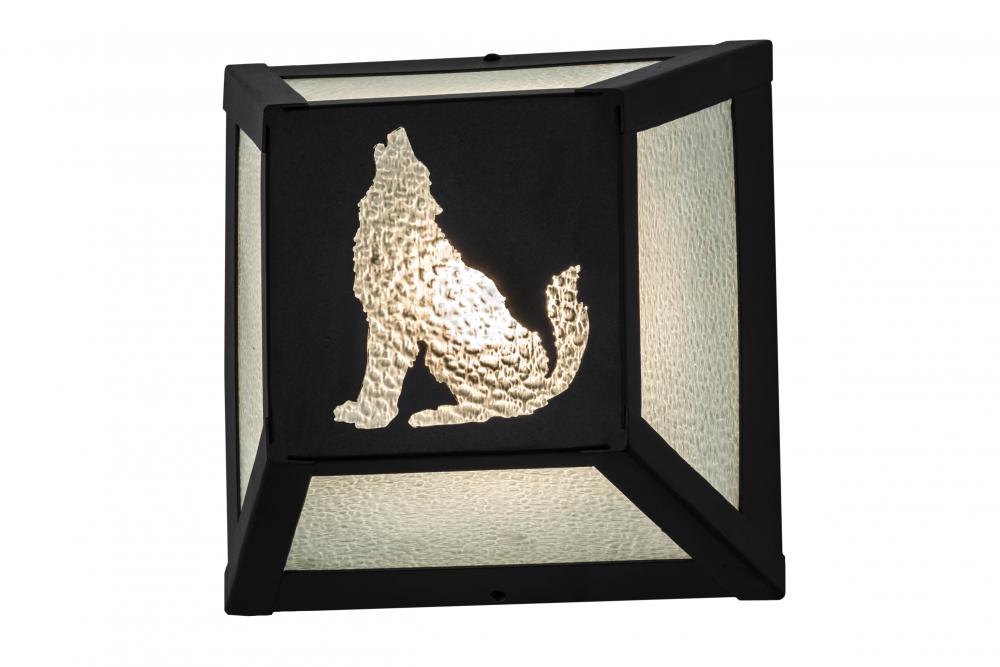 10&#34;W Lone Wolf Wall Sconce