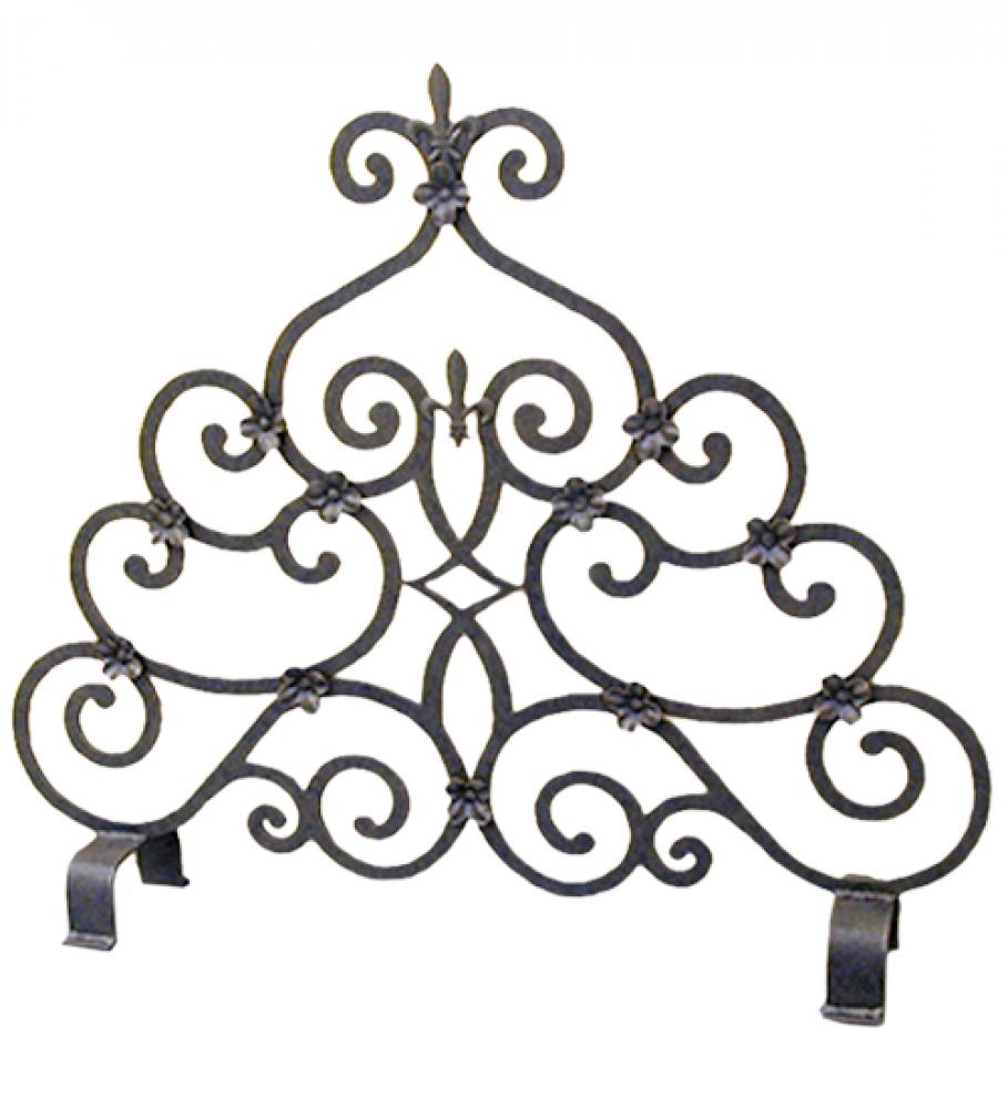 36&#34; Wide Fleur De Lys Fireplace Screen