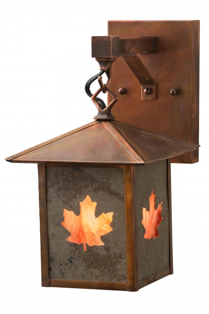 7&#34;W Seneca Maple Leaf Hanging Wall Sconce