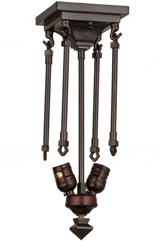 16&#34;H Oil Rubbed Bronze 2 LT Semi-Flushmount Hardware