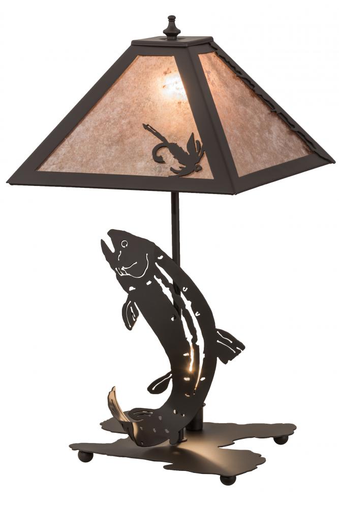 21.5&#34; High Leaping Trout Table Lamp