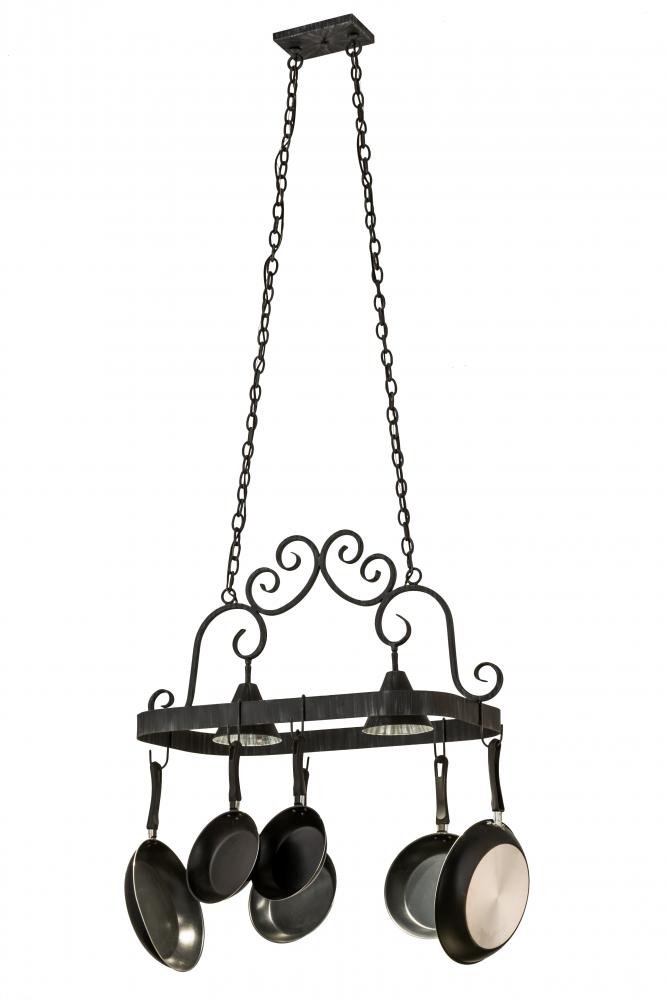 32&#34; Long Elana 2 Light Pot Rack