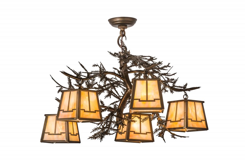 29&#34; Wide Pine Branch Valley View 5 Light Chandelier