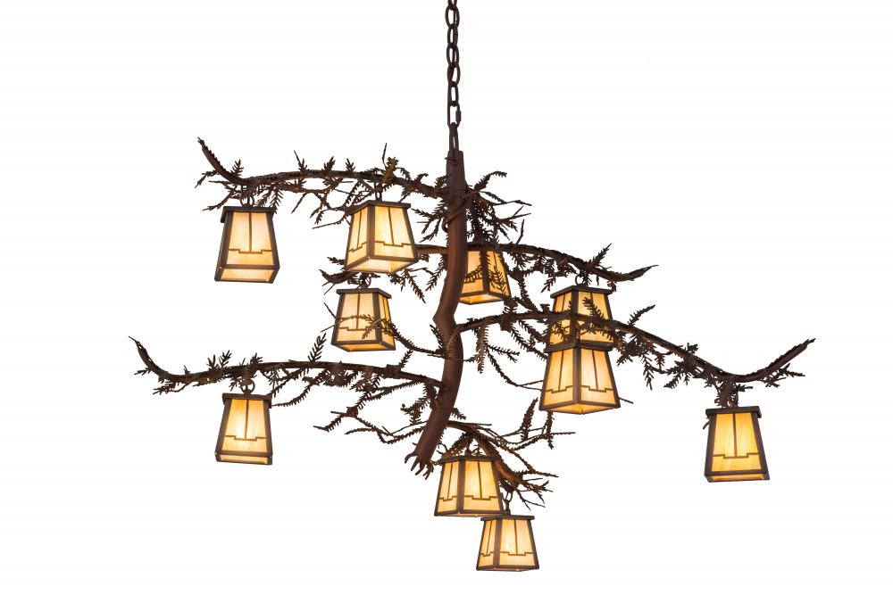 39&#34;W Pine Branch Valley View 10 LT Chandelier