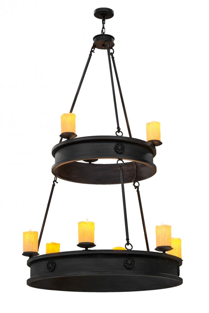 48&#34;W Lorenzo 9 LT Two Tier Chandelier