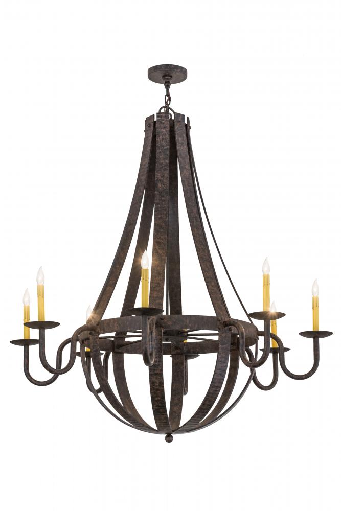 48&#34;W Barrel Stave Metallo 8 LT Chandelier