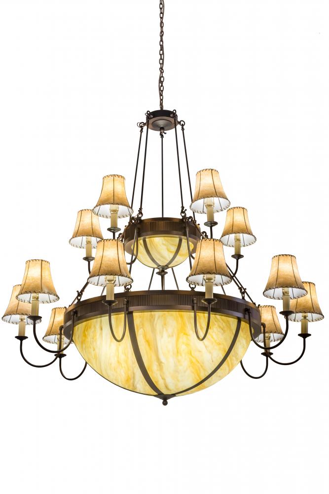 74&#34; Wide Commerce Sportsman 15 Light Two Tier Chandelier