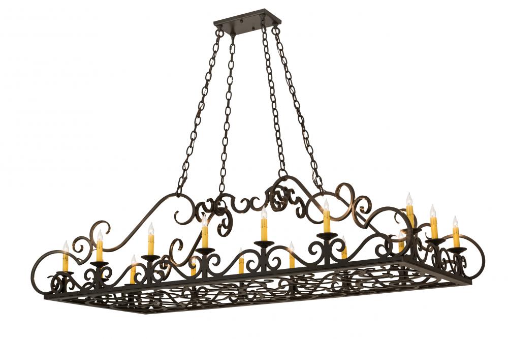 66&#34;L Carlotta 16 LT Oblong Chandelier